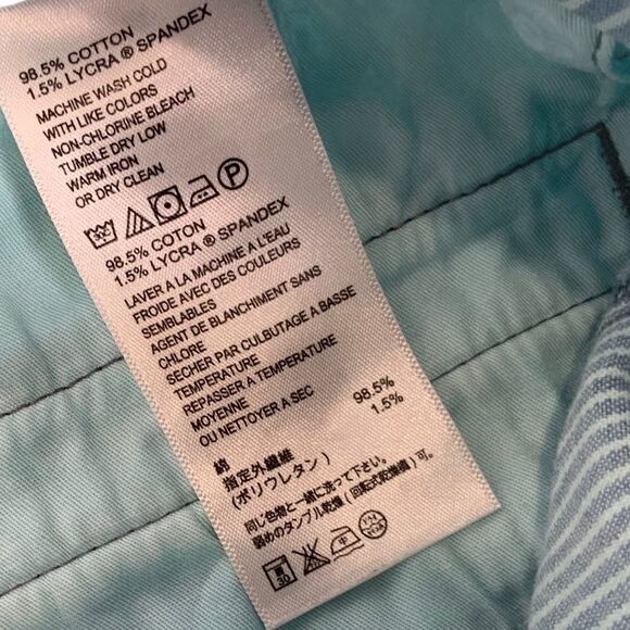 TOMMY BAHAMA Denim Striped Long Line 4 Pocket Shorts Sz 4 - Picture 5 of 9